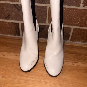 Forever 21 White Heeled Boots